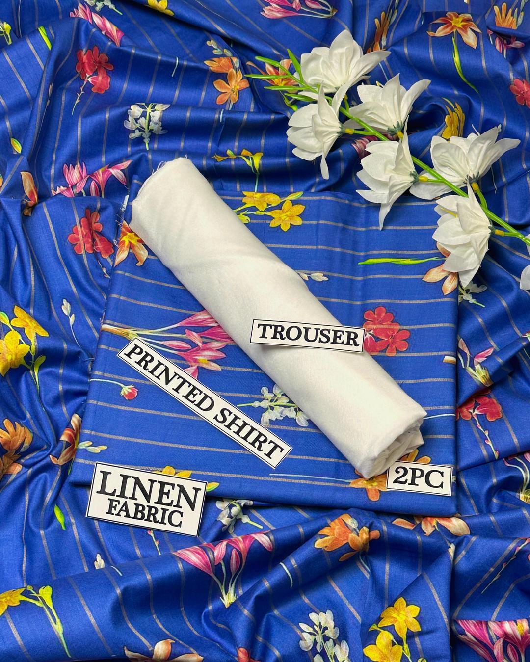 2 Pcs Women's Unstitched Digital Print Suit