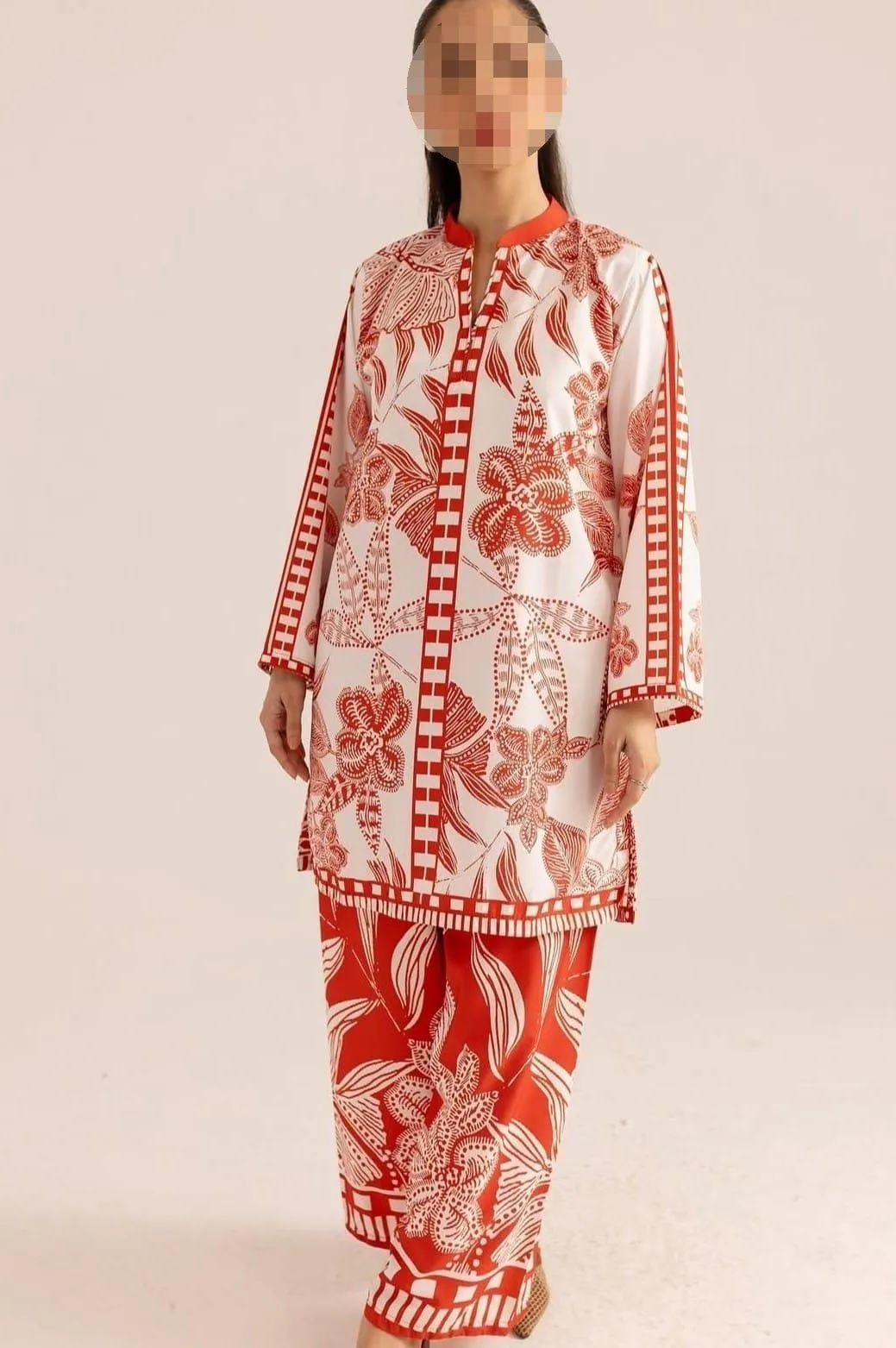 2 Pcs Women's Unstitched Digital Print Suit