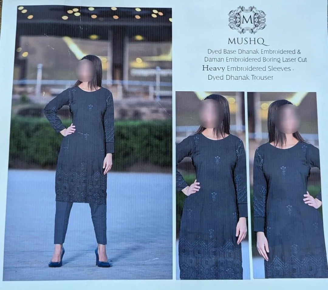 2 Pcs Women's Unstitched Chikankari Embroidered Suit