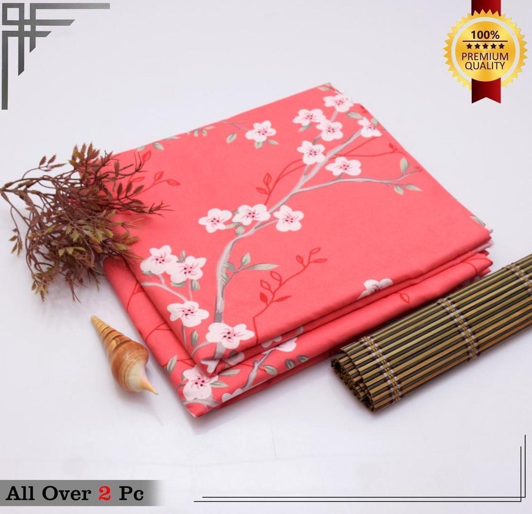 2 Pcs Women's Unstitched Polo Cotton Printed Suit