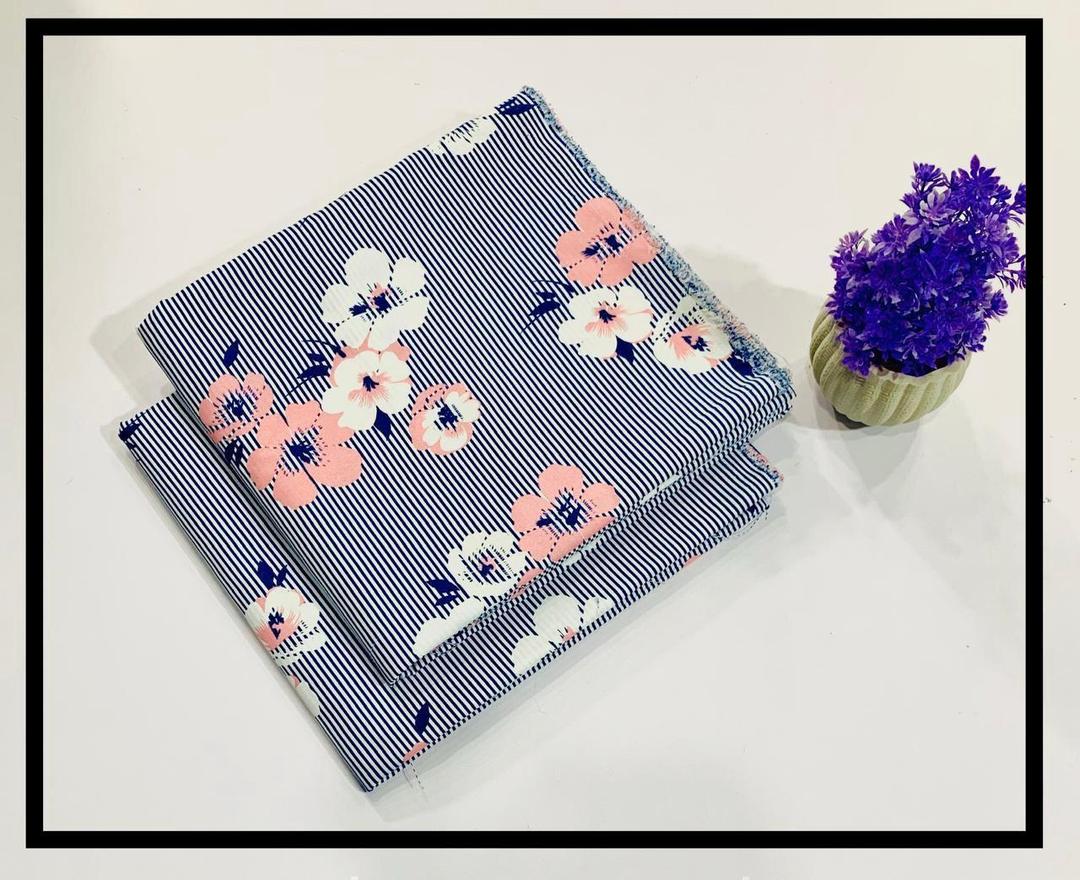 2 Pcs Women's Unstitched Digital Print Suit