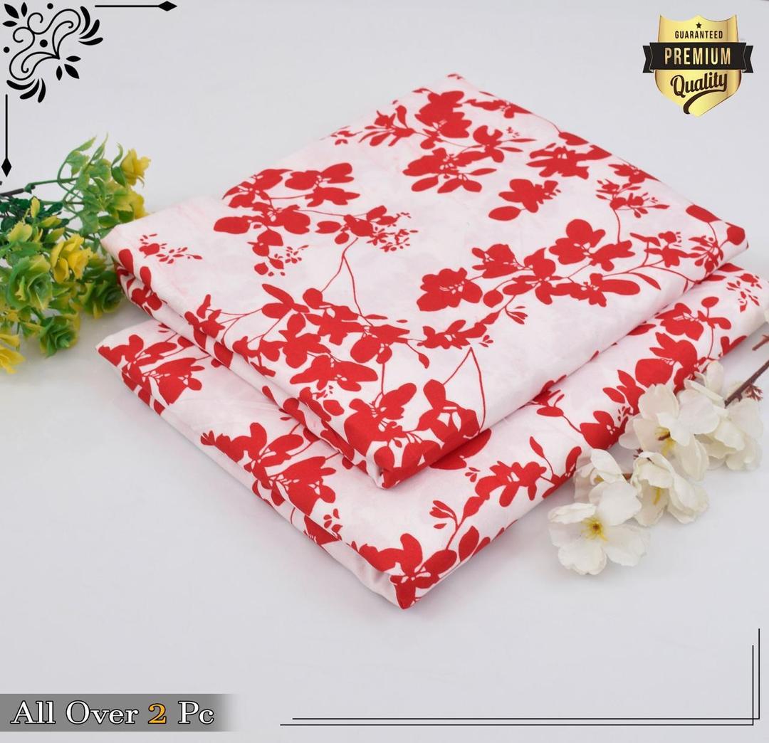 2 Pcs Women's Unstitched Printed Suit