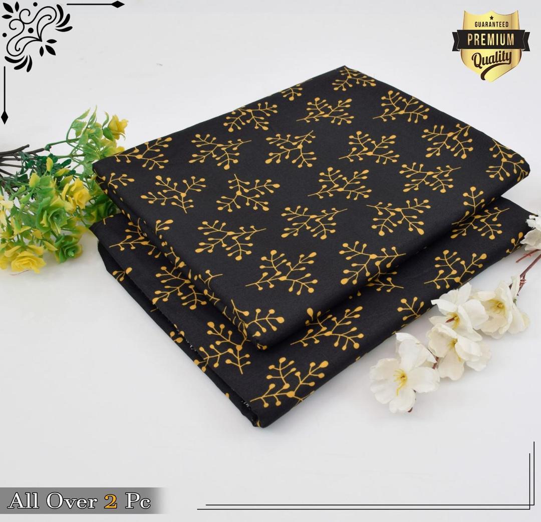 2 Pcs Women's Unstitched Printed Suit