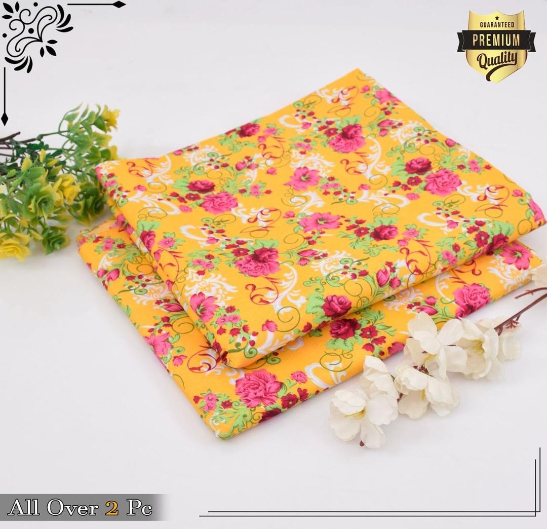 2 Pcs Women's Unstitched Printed Suit