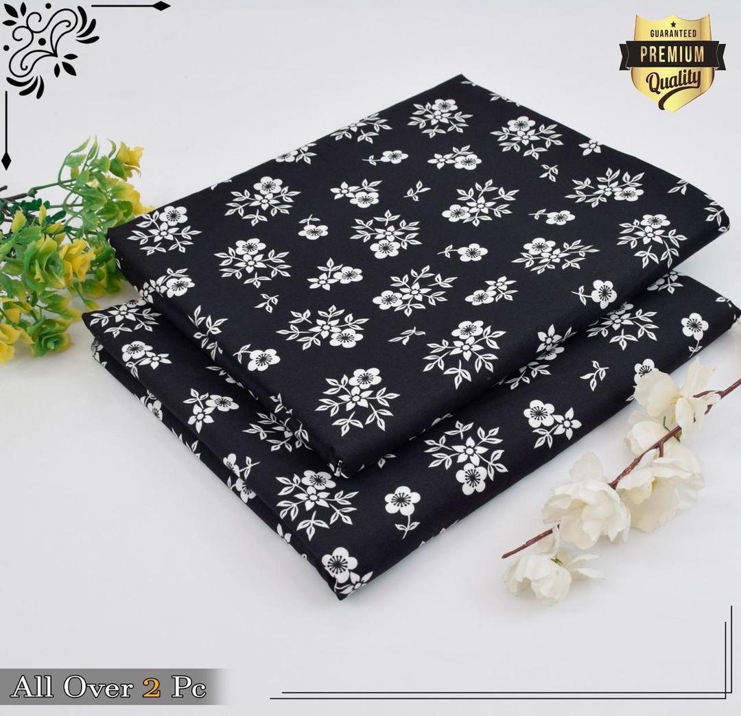 2 Pcs Women's Unstitched Printed Suit