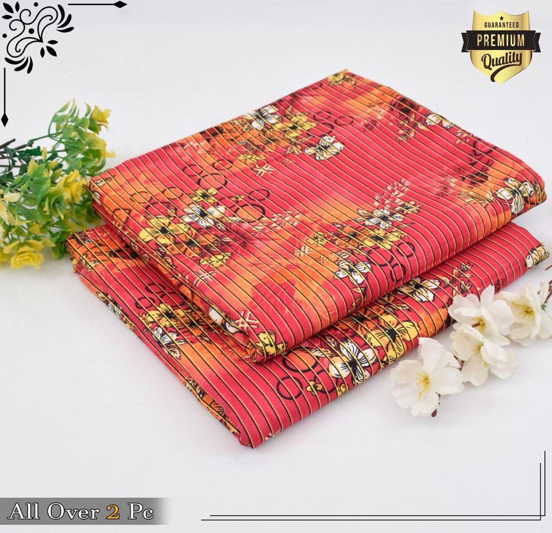 2 Pcs Women's Unstitched Printed Suit