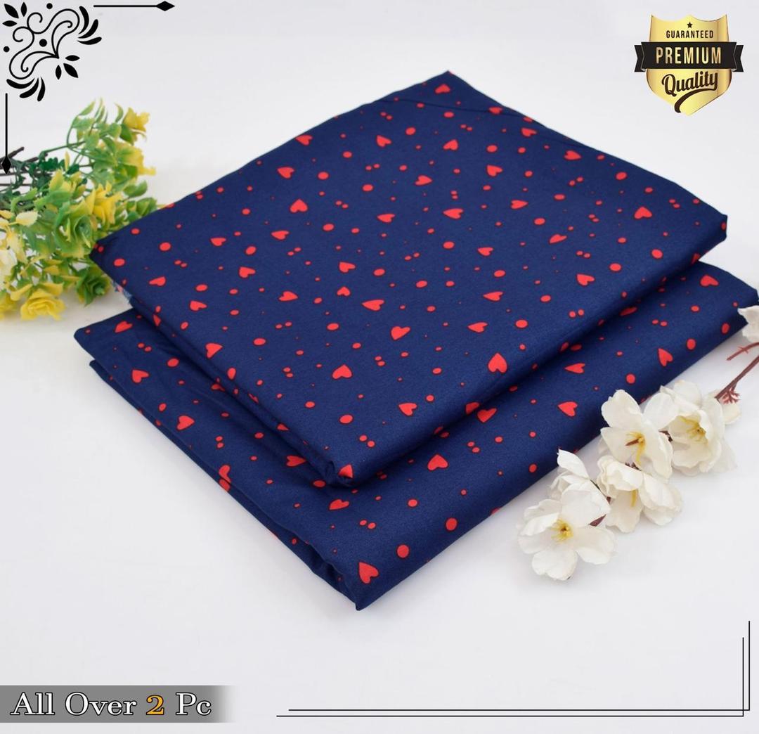 2 Pcs Women's Unstitched Printed Suit