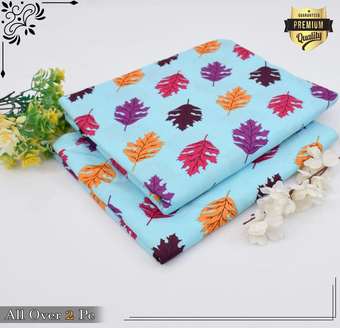 2 Pcs Women's Unstitched Printed Suit