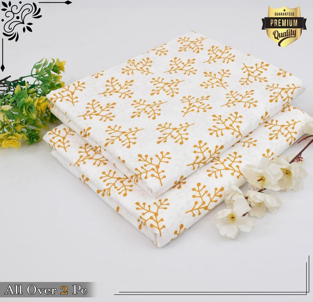 2 Pcs Women's Unstitched Printed Suit