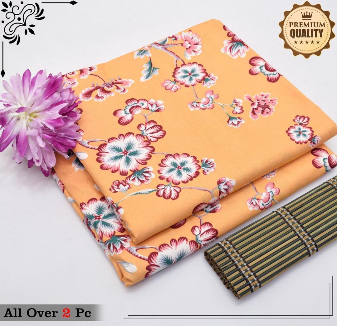 2 Pcs Women's Unstitched Printed Suit