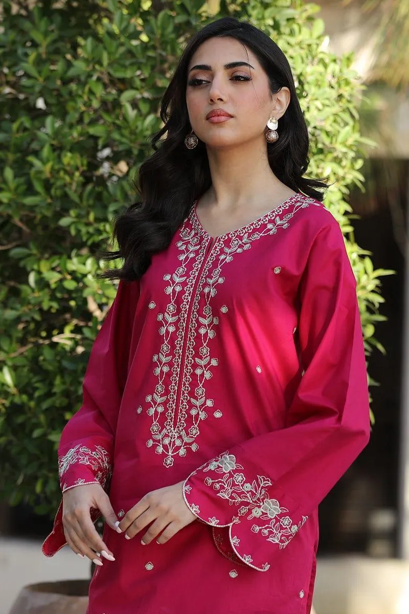 2 Pcs Women's Unstitched Embroidered Suit