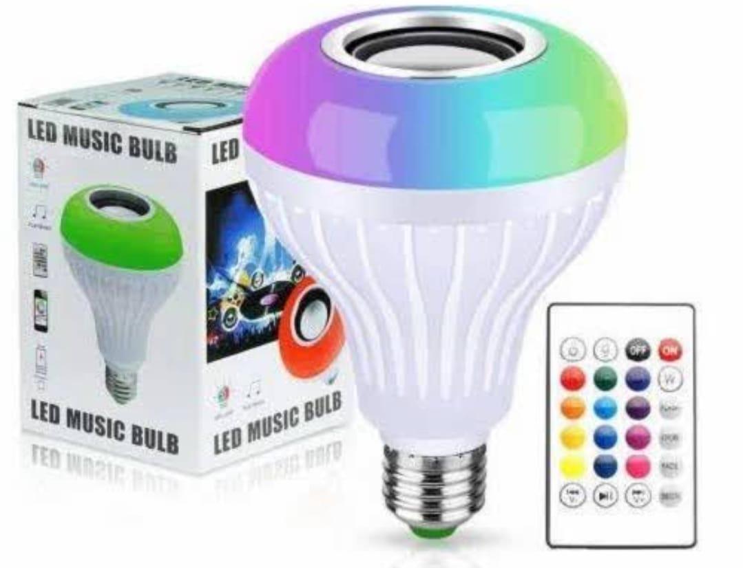 Multicolor Rechargeable LED Bulb Light with Remote Control - 1 Pcs