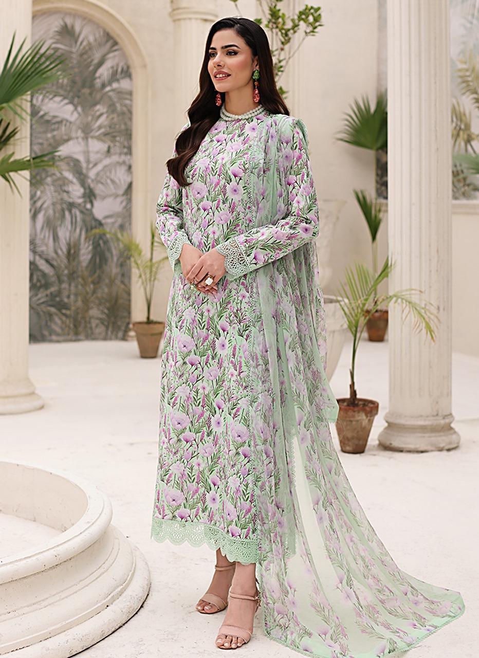 3 Pcs Women's Unstitched Linen Digital Print Suit