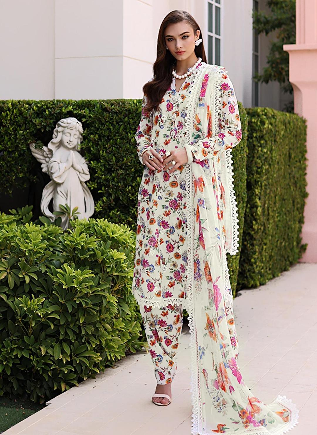 3 Pcs Women's Unstitched Linen Digital Print Suit