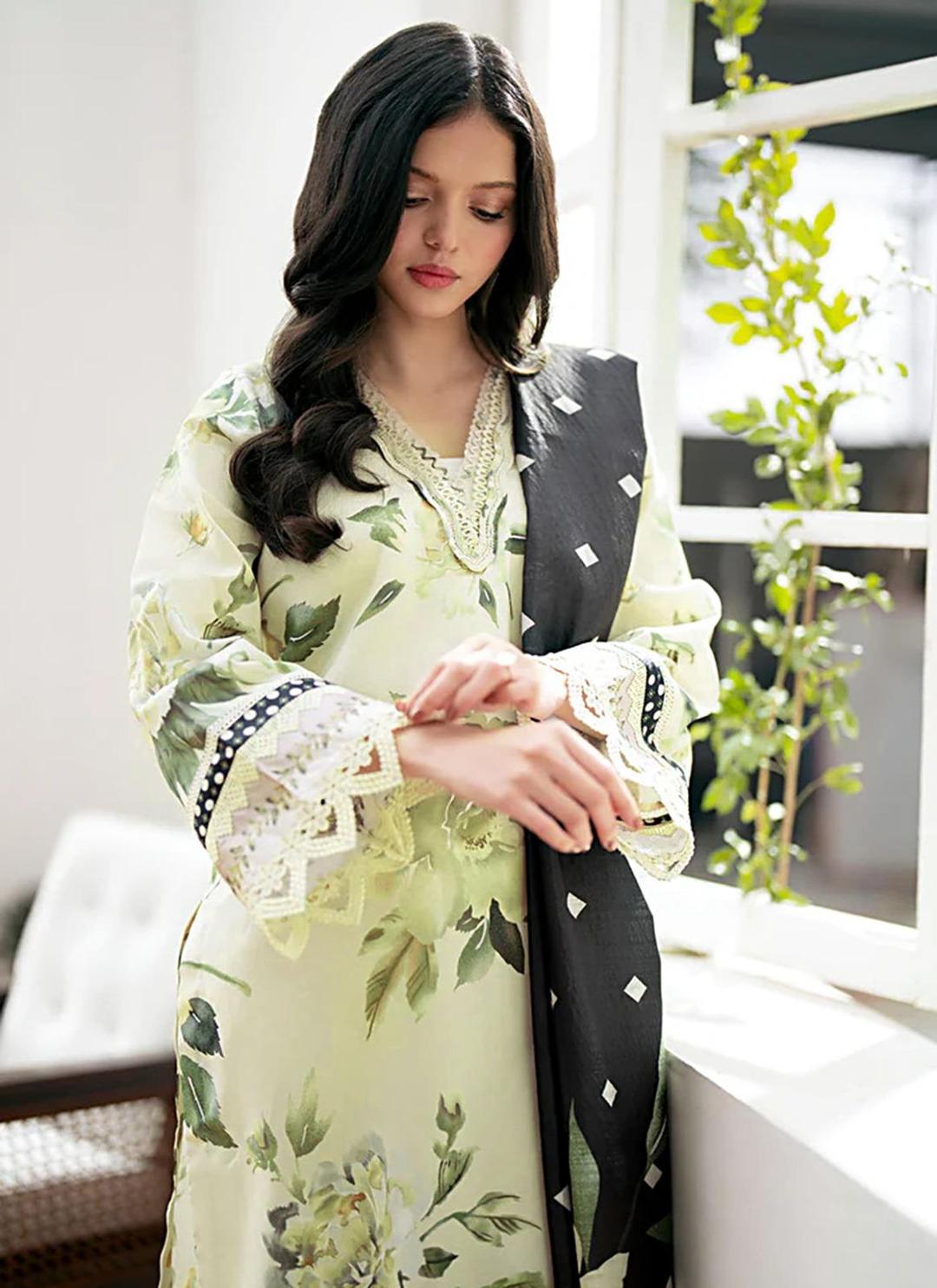 3 Pcs Women's Unstitched Linen Digital Print Suit