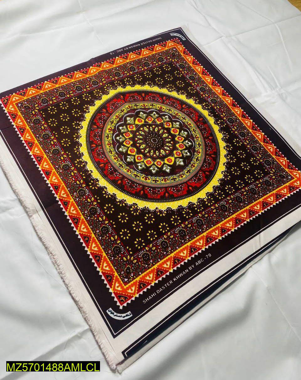 12 Pcs Crystal Cotton Printed Dastar Khwan