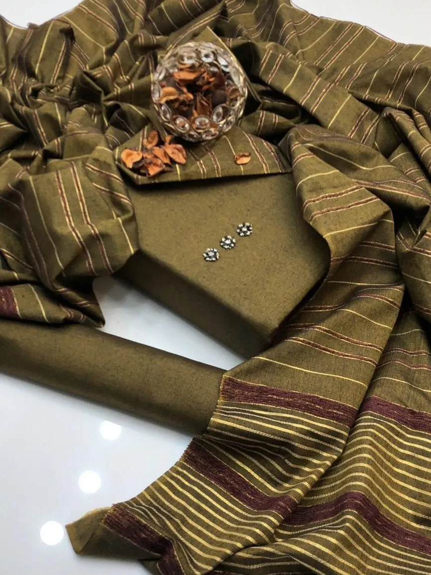 3 Pcs Women's Unstitched Embroidered Suit