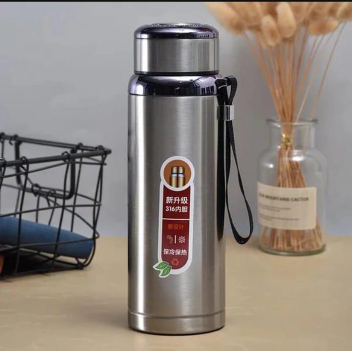 Insulated Stainless Steel Thermos Water Bottle - 800ml, Keeps Water Cold - 1 Pc