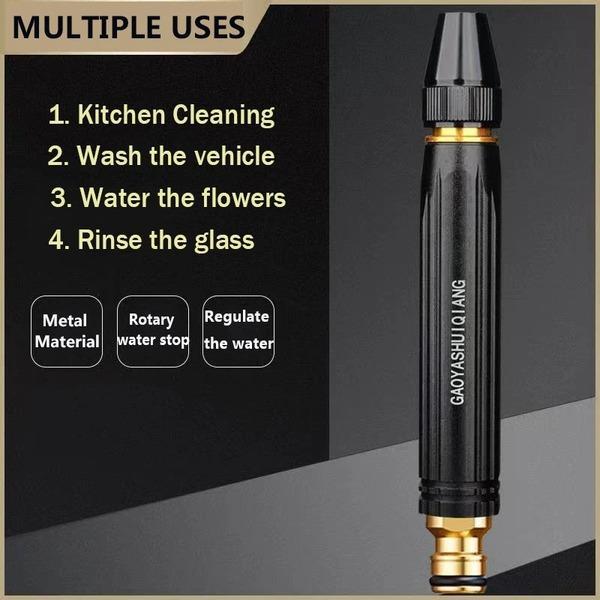 Durable Black Spray Nozzle - 1 Piece with Multiple Functionalities