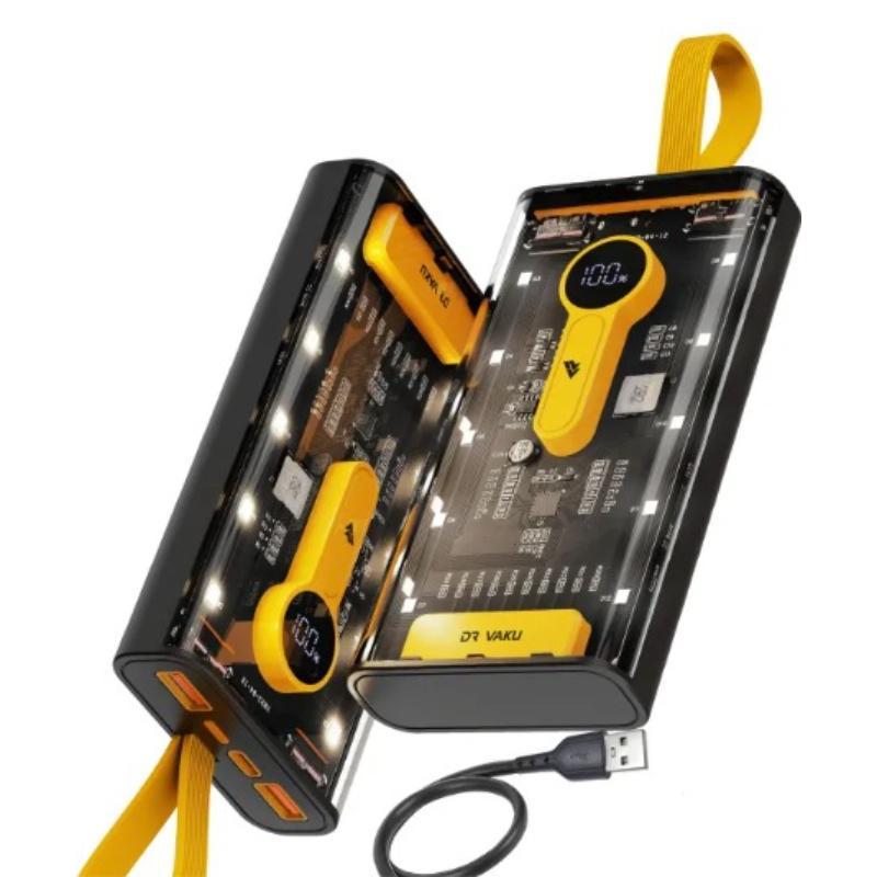 Compact Fast Charging Power Bank - 20000mAh Capacity with 2 USB-C & 1 USB-A Ports (1 Pcs)