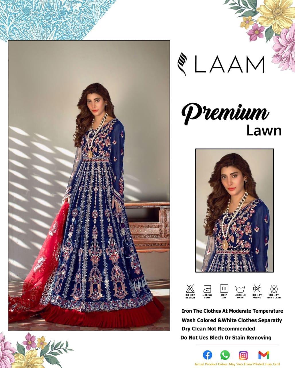 3 Pcs Women's Unstitched Embroidered Suit