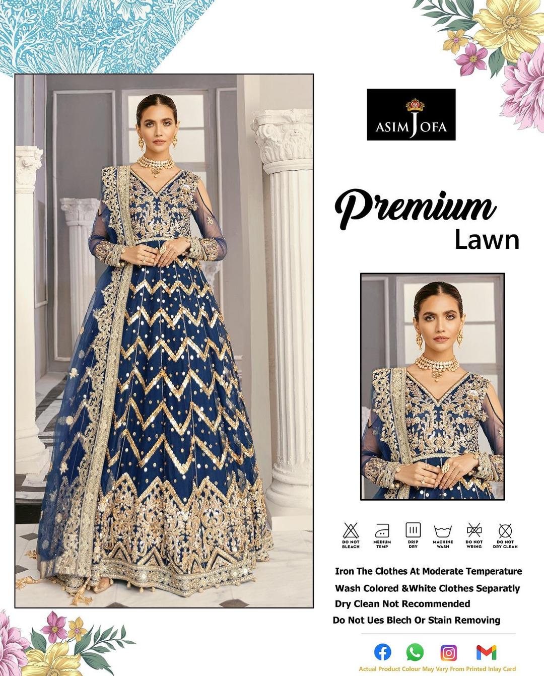 3 Pcs Women's Unstitched Embroidered Suit