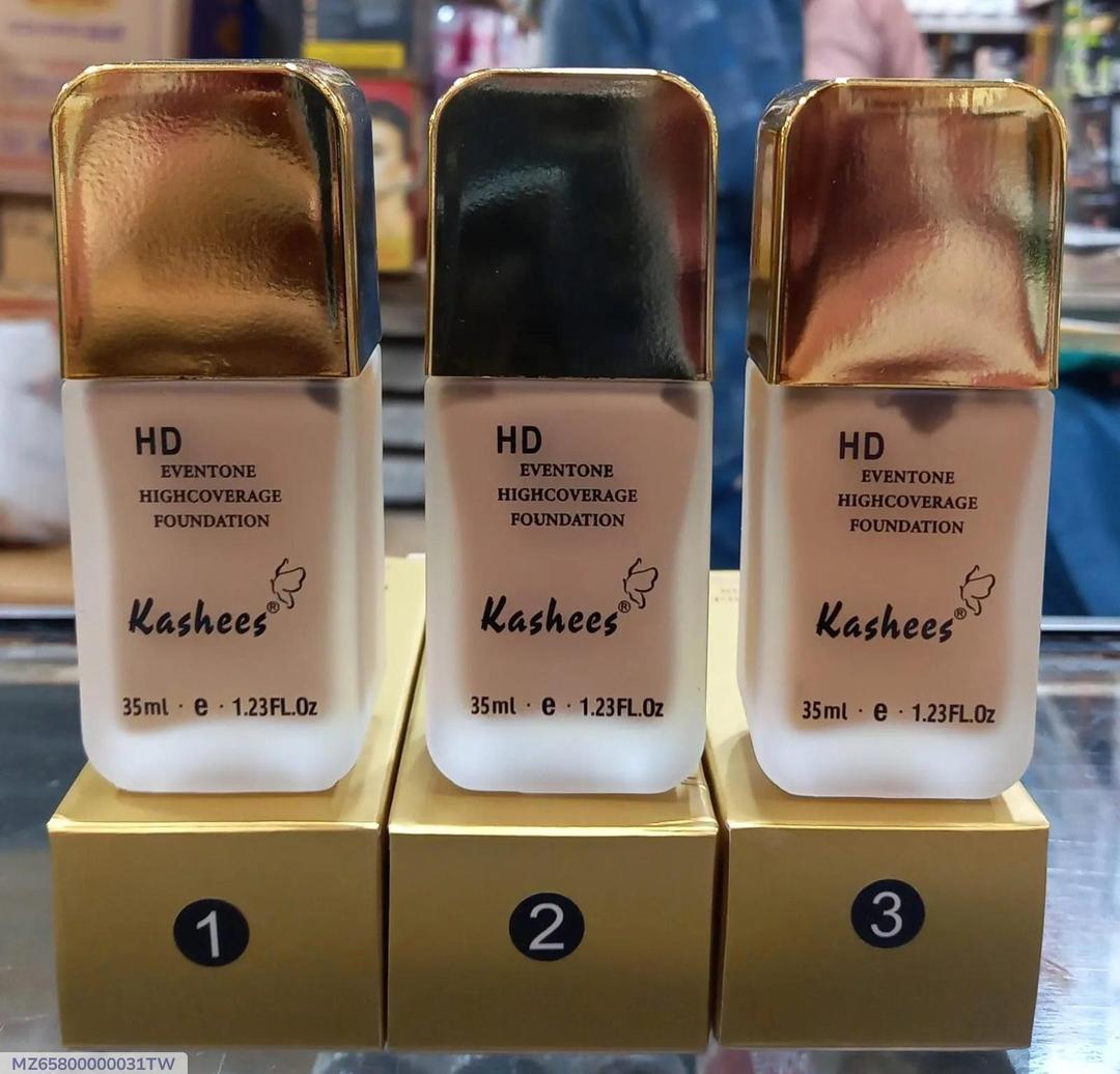 Kashees HD High Coverage Foundation 35ml Shades 1 2 3