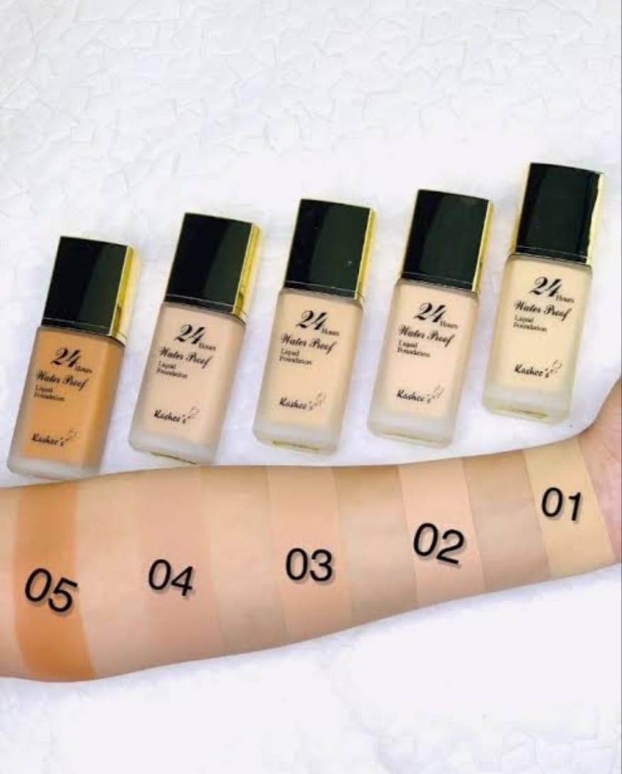 Kashees HD High Coverage Foundation 35ml Shades 1 2 3