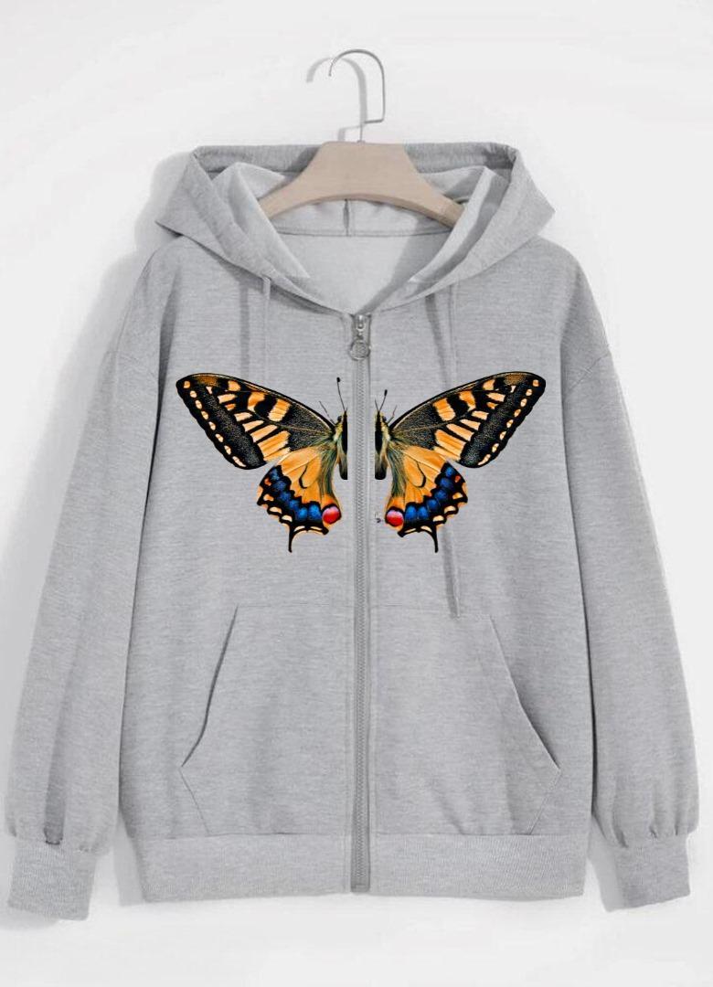 Stylish Printed Zip-Up Hoodie - 1 Pc | Cotton | Hooded Neck