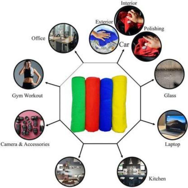 Durable Multicolor Cleaning Cloth - 1 Pc, Affordable & Effective Solution