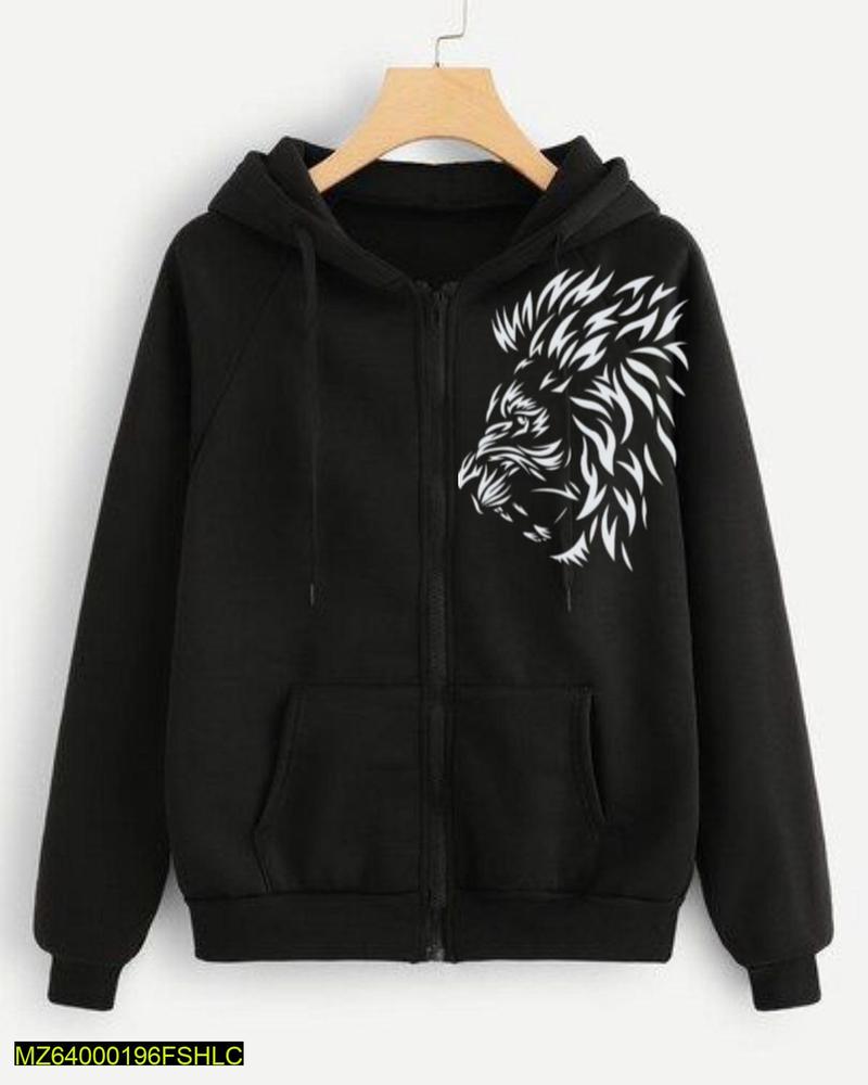 1 Pc Men's Stitched Cotton Printed Hoodie