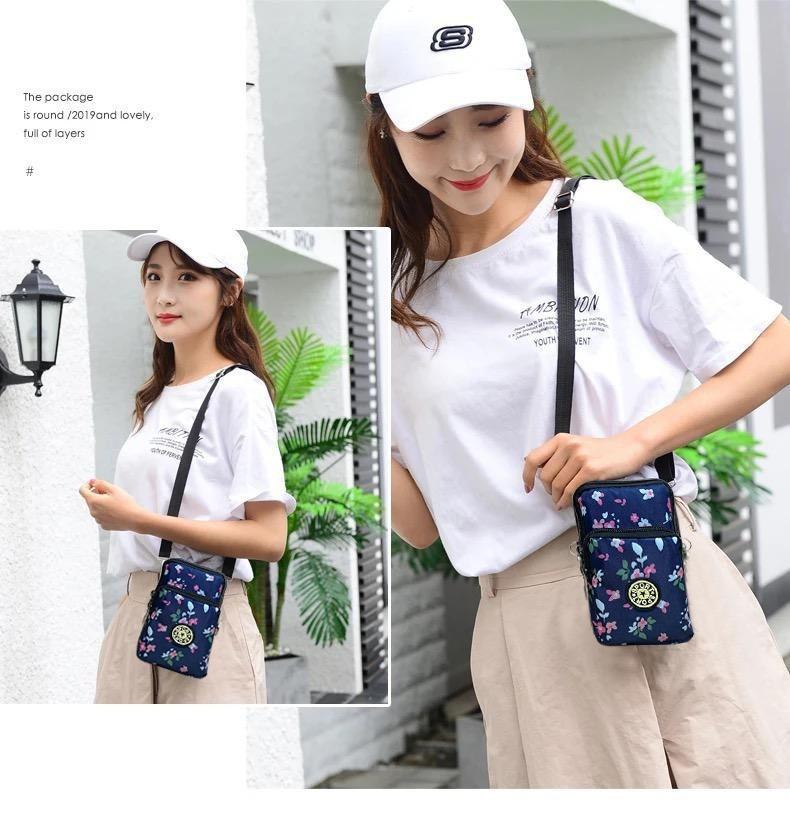 Women's Nylon Printed Shoulder Bag
