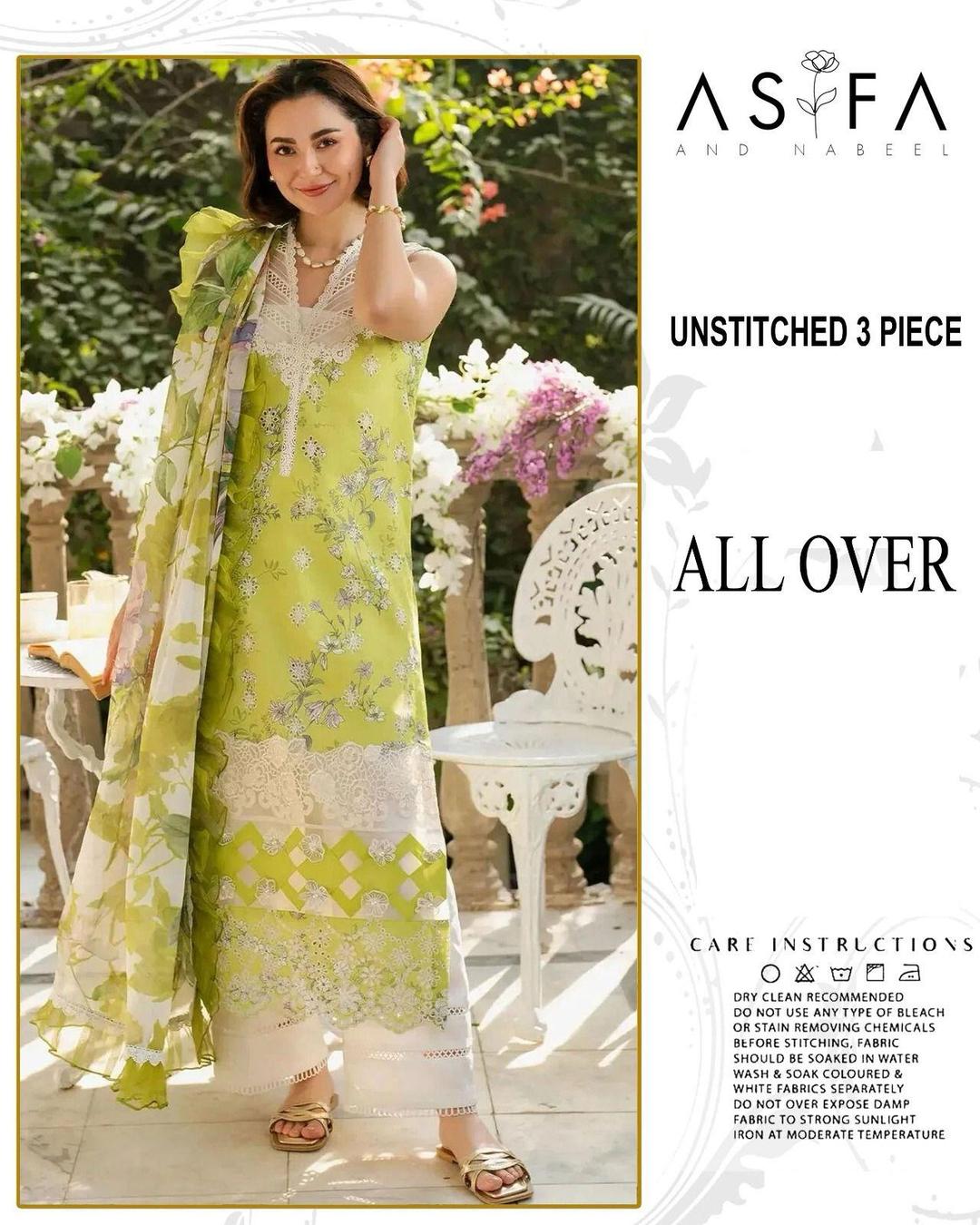 3 Pcs Women's Unstitched Printed Suit
