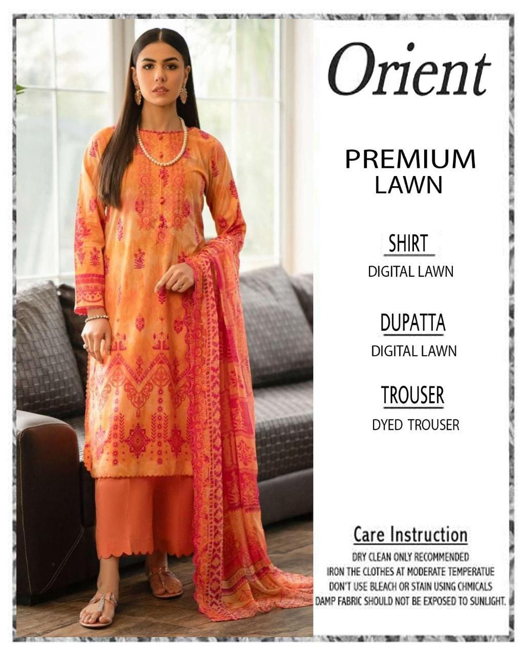 3 Pcs Women's Unstitched Printed Suit