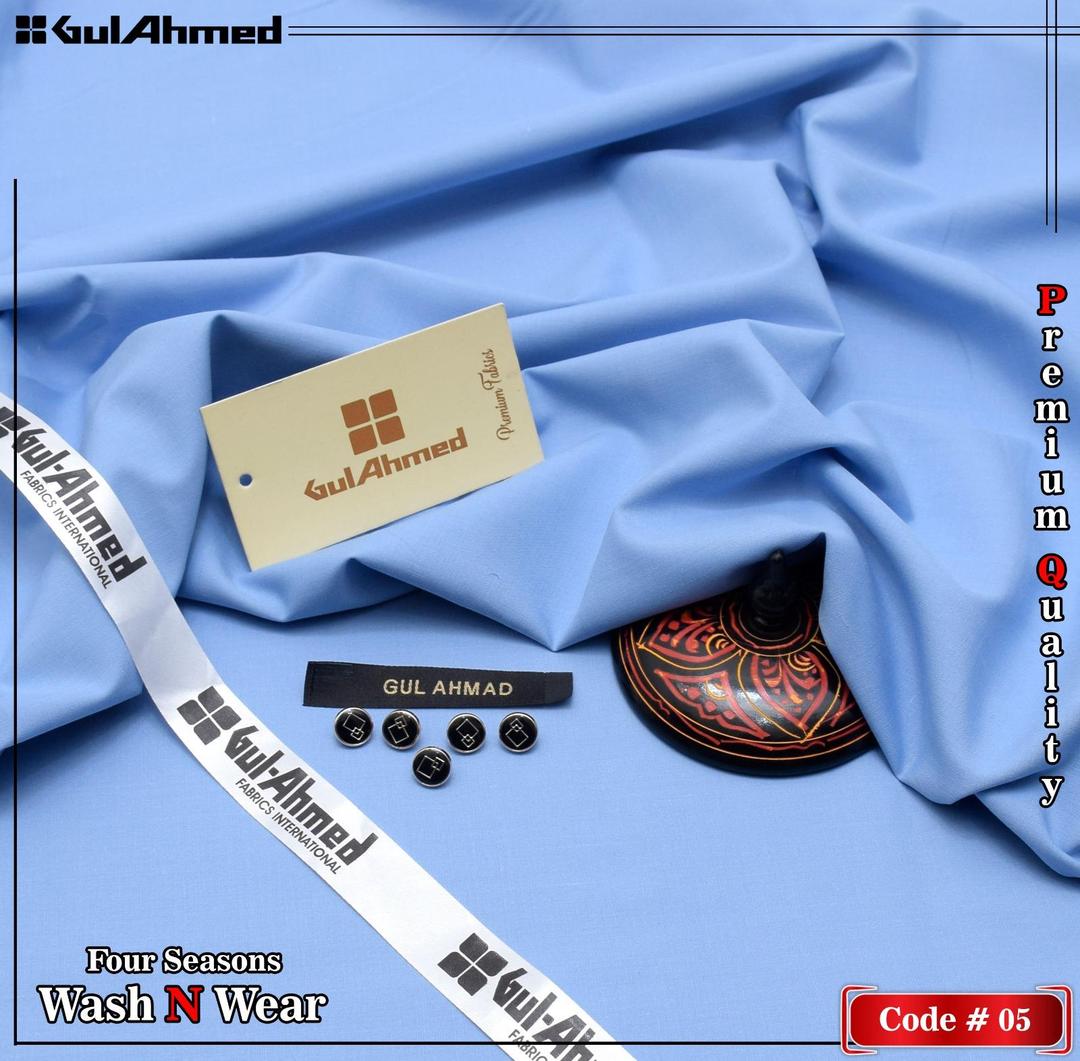 Men’s Unstitched Wash And Wear Plain Suit