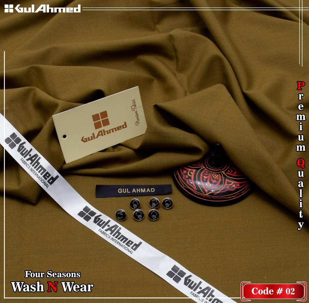 Stylish Brown Wash And Wear Unstitched Suit for Men - All Season Essential