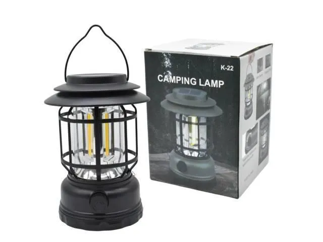 Retro Horse Lantern Outdoor Emergency Flashlight Multi functional Camping Tent Light Solar Rechargeable Handheld Camping Light