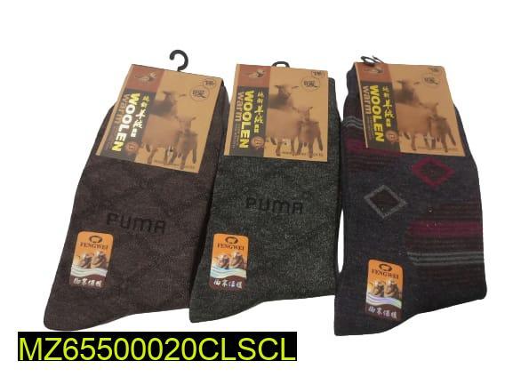 Men's Wool Crew Printed Socks