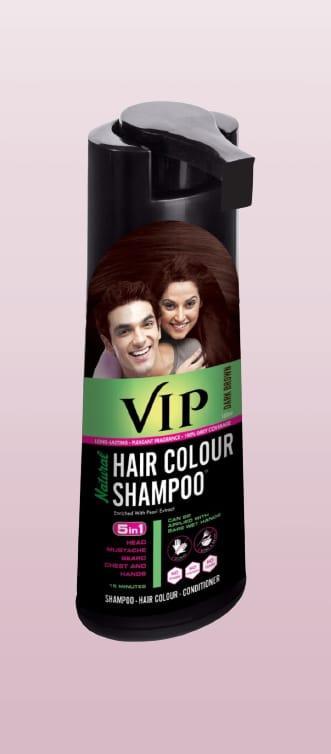 Hair Dye Shampoo - Brown Color, 180 Ml