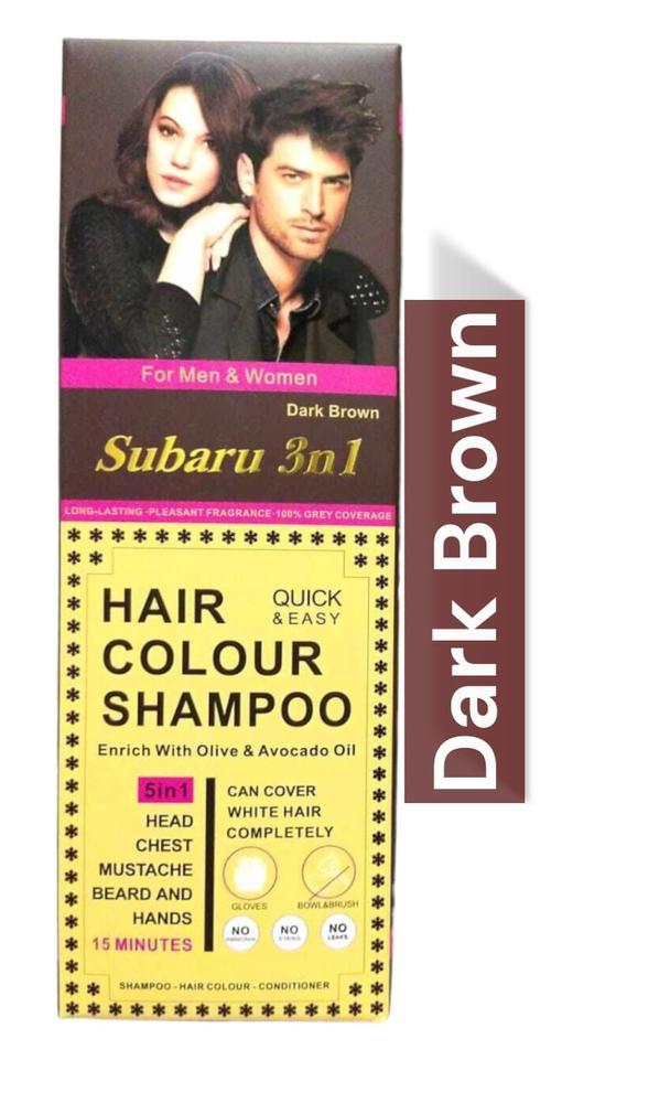 Instant Shine Hair Color Shampoo - Dark Brown, 200 Ml