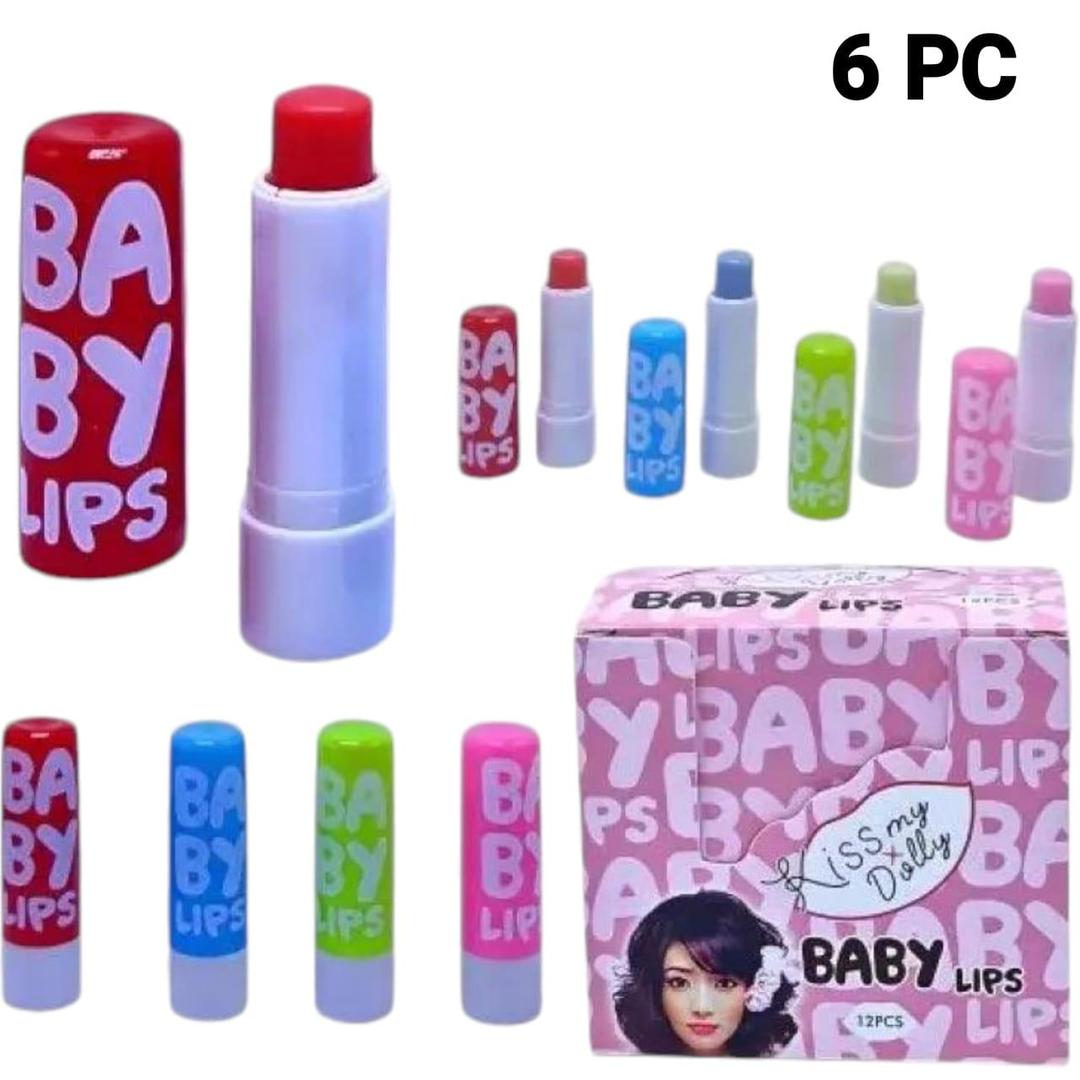 Glossy Finish Lip Balm- Pack Of 6