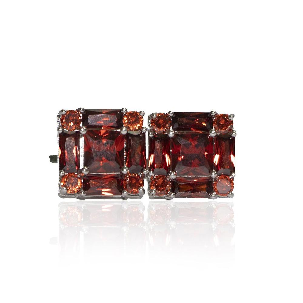 Cufflers Modern Square Cufflinks CU-3001, Red