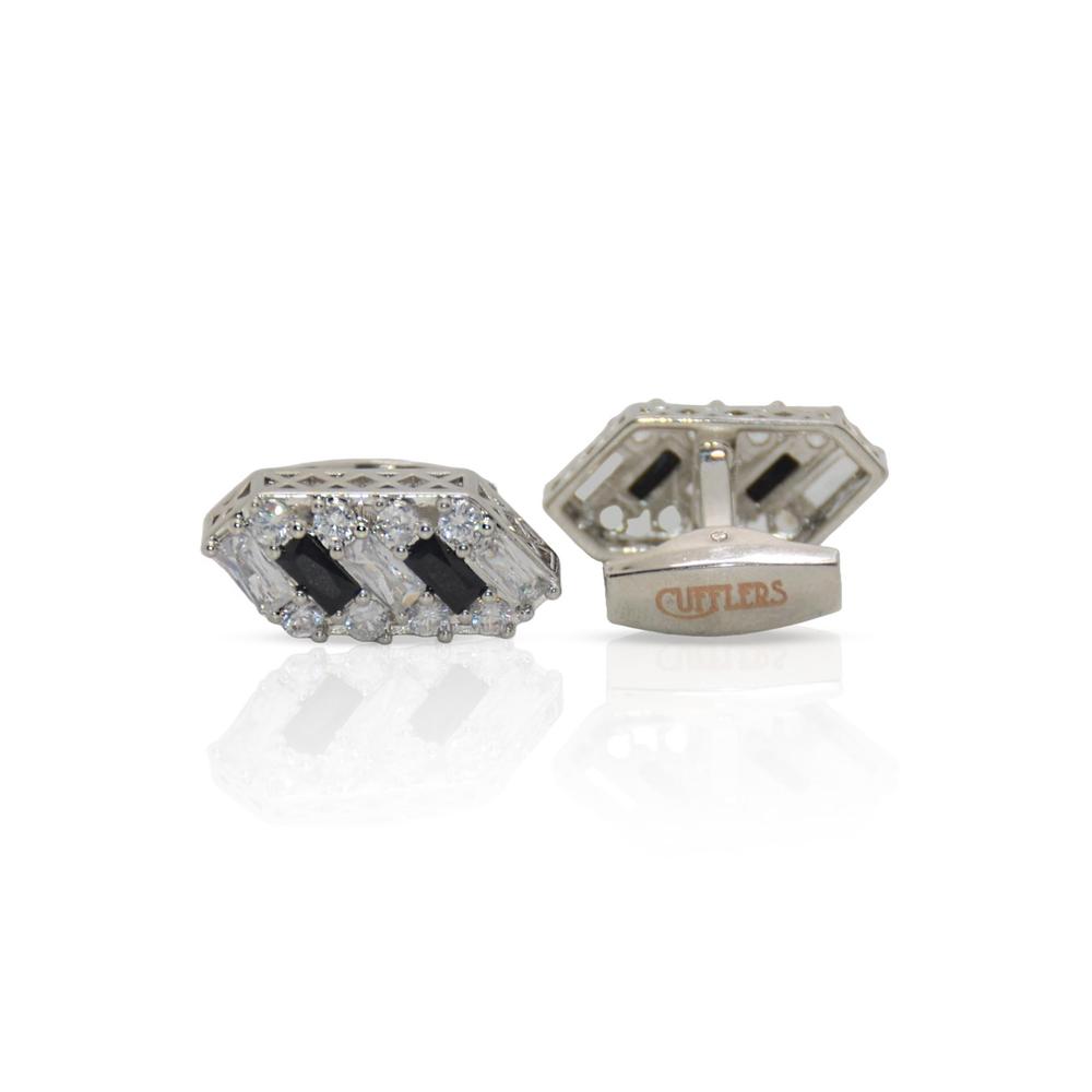 Cufflers Modern Rectangle Cufflinks CU-3007, Silver