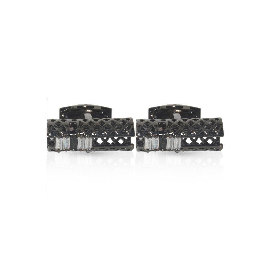 Cufflers Modern Rectangle Cufflinks - CU-3010, Black