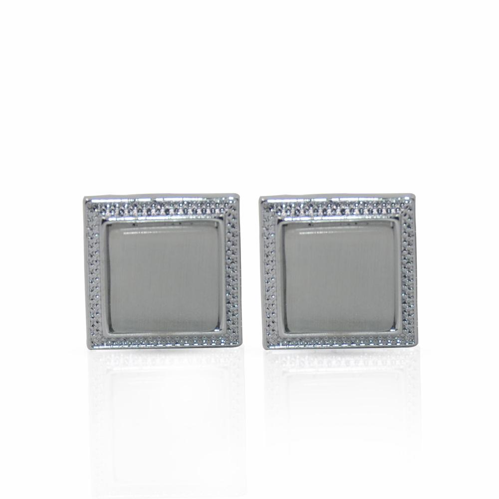 Cufflers Novelty Grey Square Cufflinks CU-2030-B 
