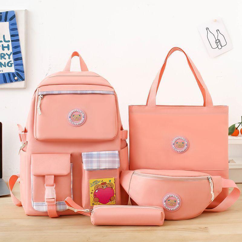 4 Pcs Nylon Backpack Set