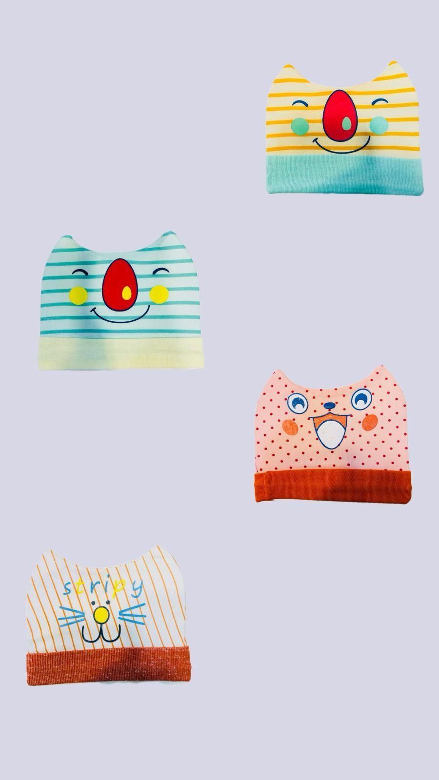 Colorful Cotton Caps - Pack of 3 Unisex Printed Caps