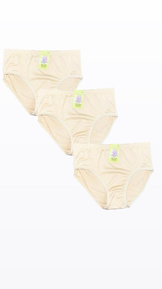 Cotton Plain Comfortable And Breathable Brief -Pack of 3