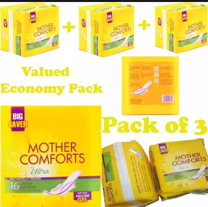 Breathable Sanitary Pads, Pack Of 3