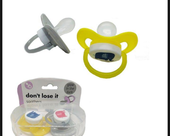 2 Pcs BPA Plastic Multicolor Pacifiers for Infants